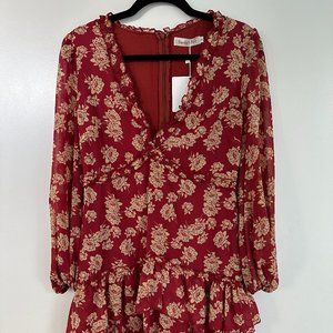 Sweet Pot Ruffle Trim Mini Dress - NWT